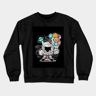 Flying in space Crewneck Sweatshirt